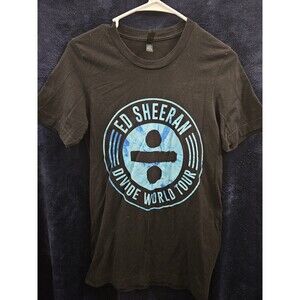 Ed Sheeran Divide Tour Concert Shirt Black Men's Small Rock Tee Band T